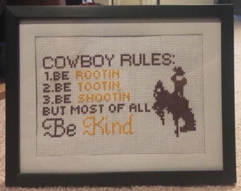 Cowboy Cross Stitch Etsy