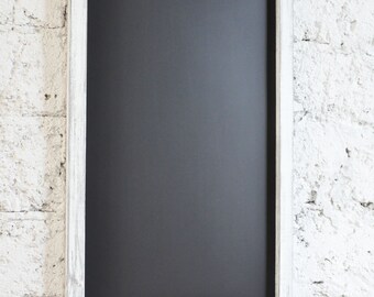 Large magnetic chalkboard with a shelf and a toolbox, blackboard with a shelf for chalk, shabby chic, rustic