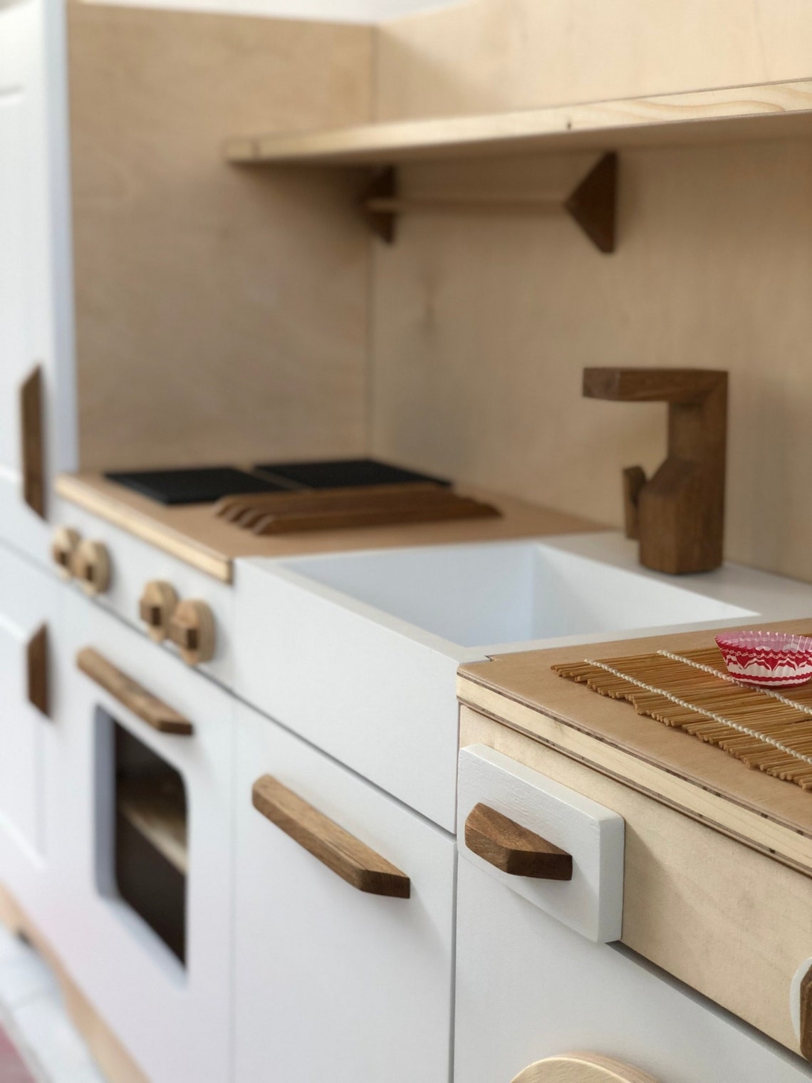 A Wooden Kitchen for Children in an Original Style Unique - Etsy
