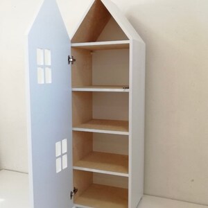 Premium Wooden White Bookshelf 140×40×30 cm – Handcrafted Kids Furniture, Solid Wood Playroom Storage, Luxury Child’s Room Decor image 7