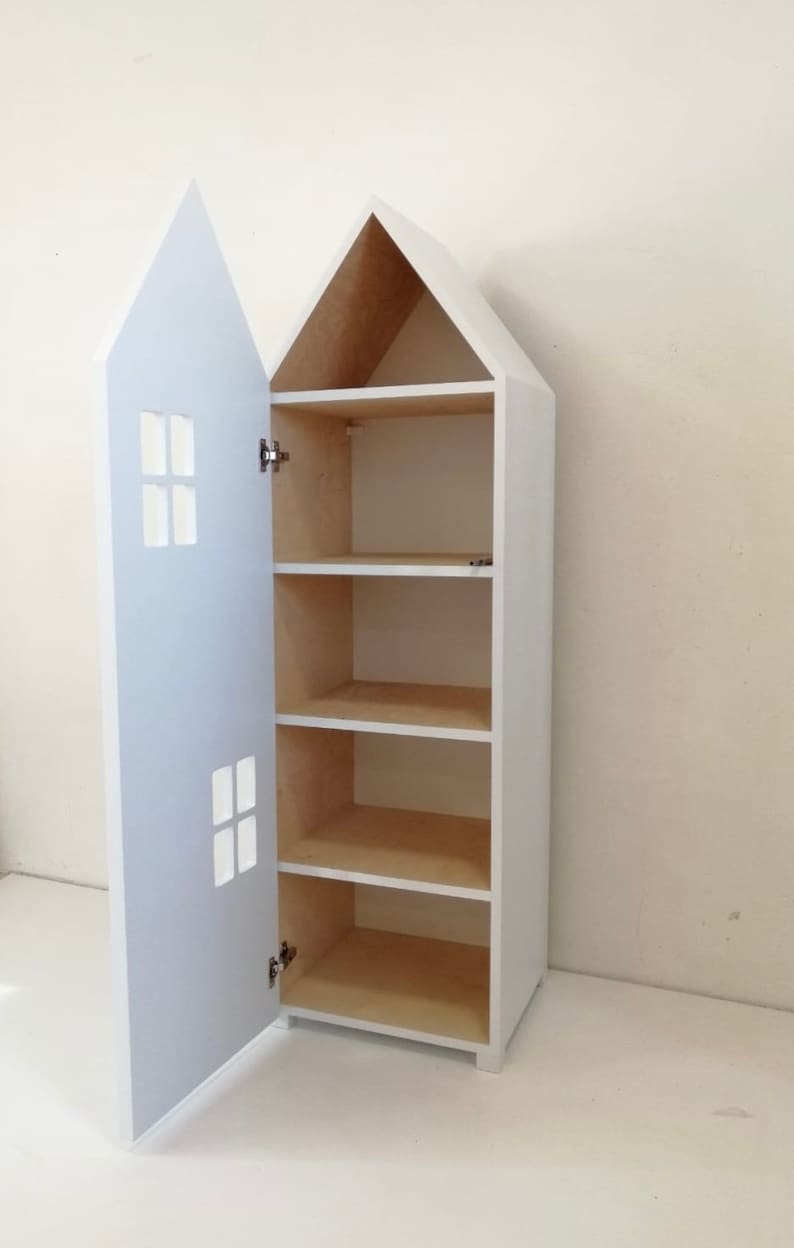 Premium Wooden White Bookshelf 140×40×30 cm – Handcrafted Kids Furniture, Solid Wood Playroom Storage, Luxury Child’s Room Decor image 7