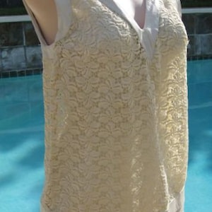 Vintage early 60's Rose Marie Reid White Leather & Lace Playsuit Sunsuit 10/32