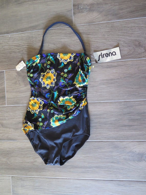 NOS Vintage 70s SIRENA One Piece Swimsuit Bathing 