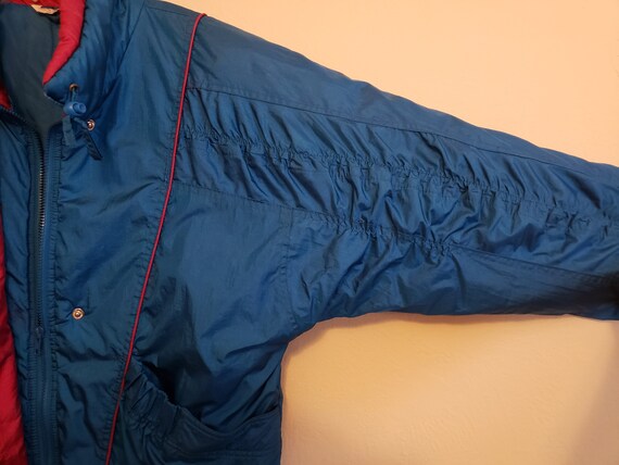 Vintage 90s Blue & Magenta Puffy Ski Coat Windbre… - image 5