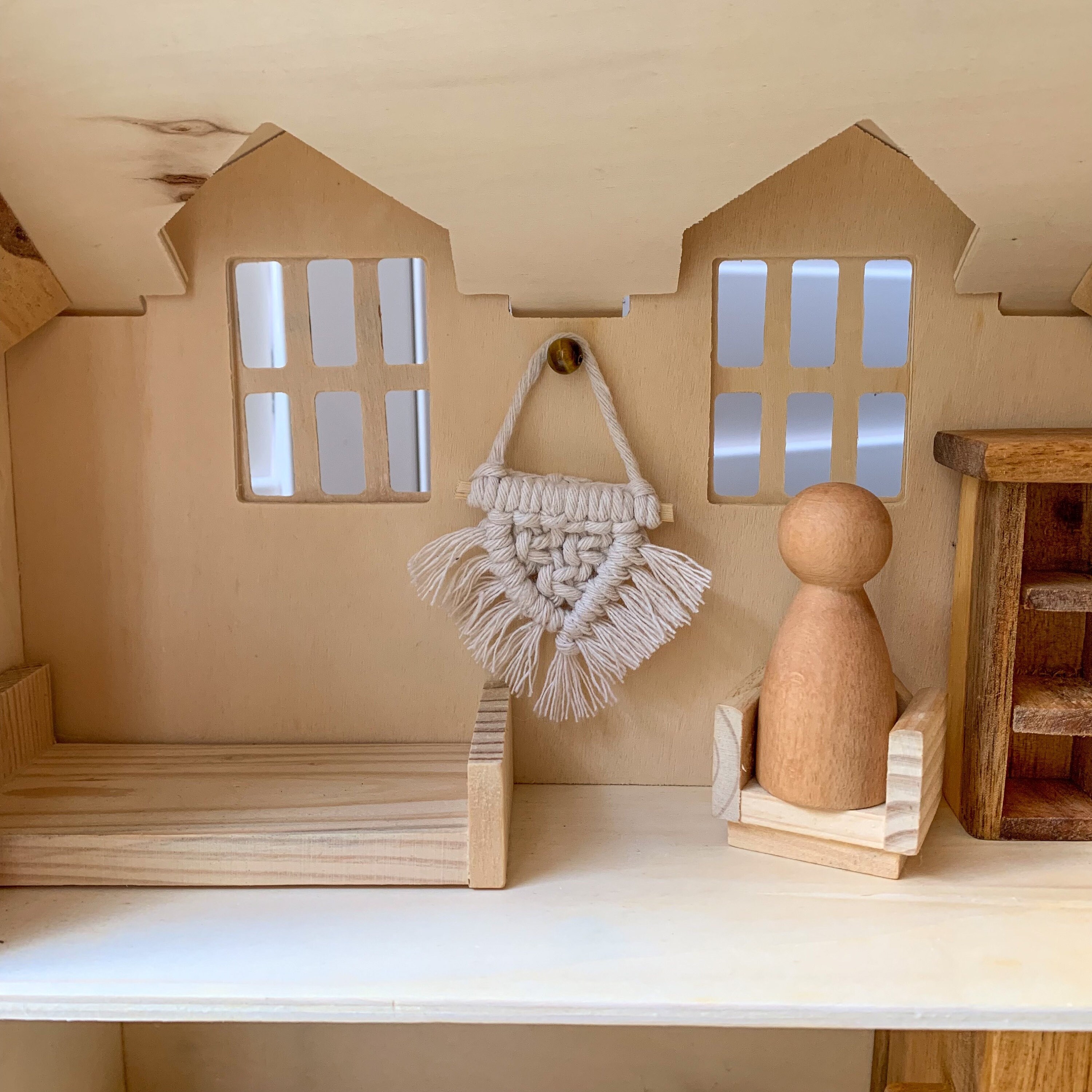 Miniatures Dolls & Miniatures Dollhouse Miniature Macrame Wall Hanging