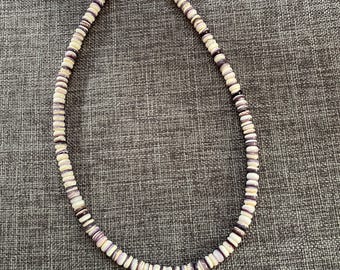 6mm 16"  Wampum Quahog Shell Choker / Necklace - Cape Cod Inspired Design