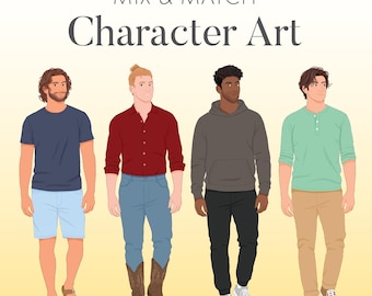 Mix & Match Character Art - Male Pose 3