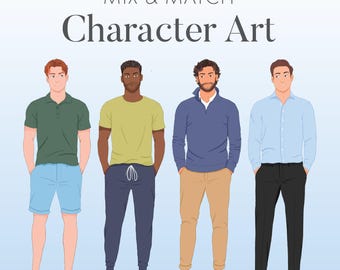 Mix & Match Character Art - Male Pose 1