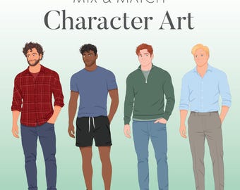 Mix & Match Character Art - Male Pose 2