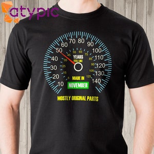 You&#39;re 50 but felt like 45!?  Make your own rule, Speedometer Oldometer November birthday for print dtg dtf png cdr pdf