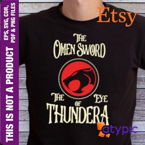 Thundercats desenho animado clássico olho de Thundera vetor editável cria roupas incríveis