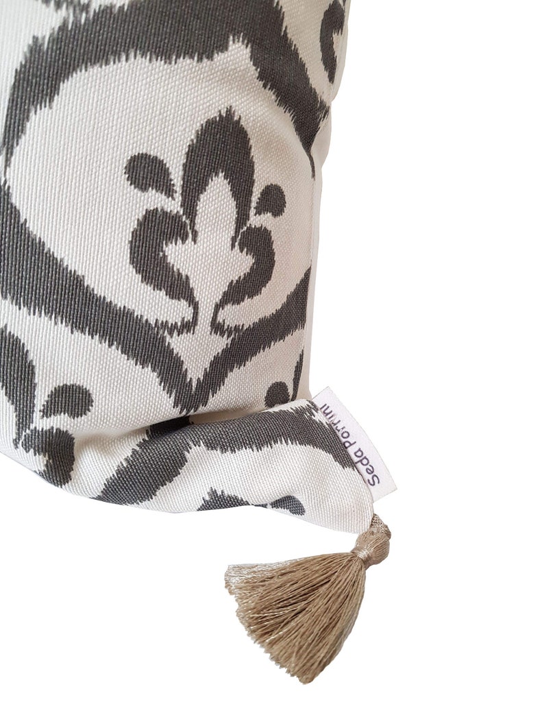 Ottoman cushion cover ikat style white gray 50 x 50-decorative cushion for gift-cover pillow-cousin cocooning decoration