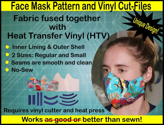 Download No Sew Face Mask Pattern Fused Together Using Heat Transfer Etsy SVG, PNG, EPS, DXF File
