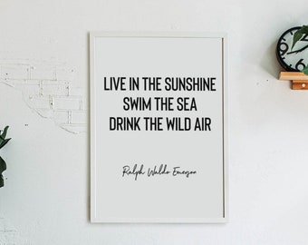 Ralph Waldo Emerson Zitat Druck. Minimalistische Dekor. Moderne Gedicht Druck. Psychische Gesundheit Poster. Wohnzimmer Kunst Dekor. Emerson Poesie.