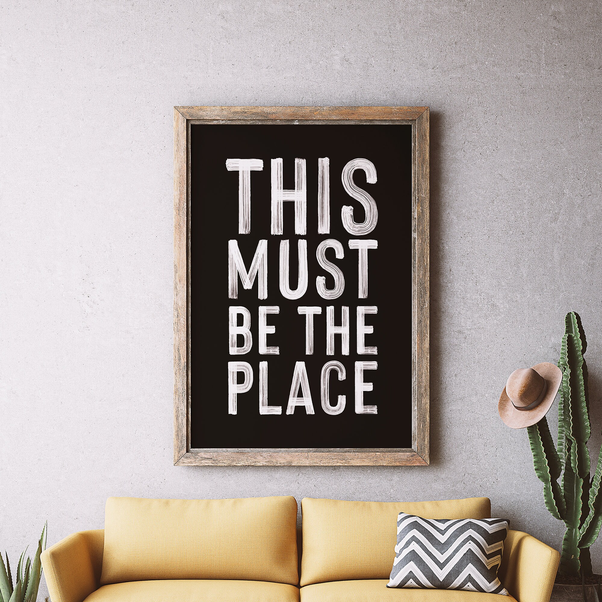 This Must Be The Place Print. Inspirational Print. Home Print. Family Saying Poster. Modern Home Decor. Minimalist Art. Housewarming Gift.