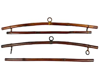 Handcrafted Bamboo Textile & Clothes Hanger | Reverse Pagoda-Style Wall Decor | Eco-Friendly Artisan Hanger for Tapestries, Scarves, Artwork