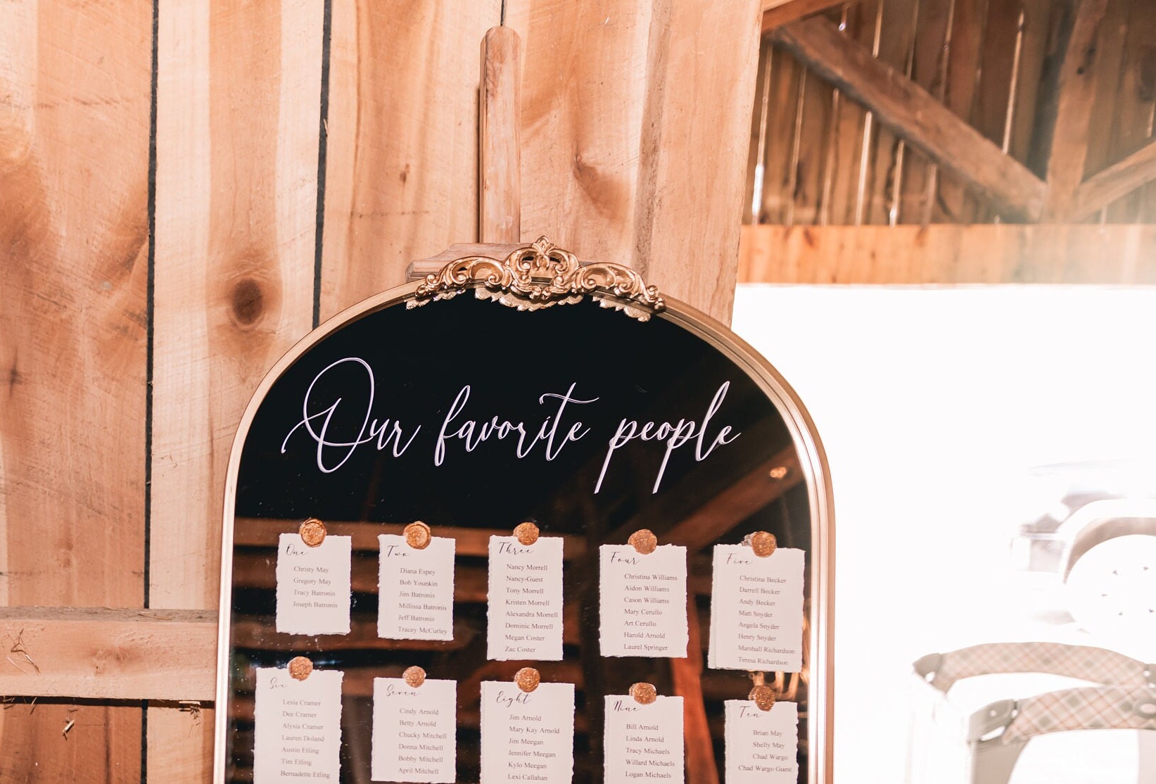 Wedding Seating Chart Header Our Favorite People Vinyl Decal - Etsy