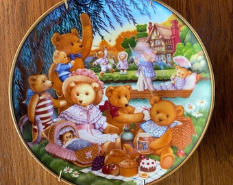 Franklin Mint 'A Teddy Bear Picnic' Collector Plate (#PLT559) - Etsy