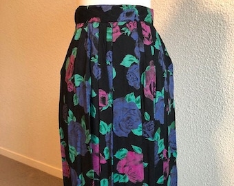 Size 5 Black Floral Skirt