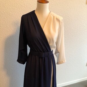 Size 4P Blue/White Designer Dress