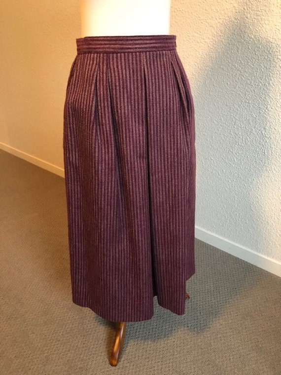 Size 6 Purple/Burgundy Striped Skirt