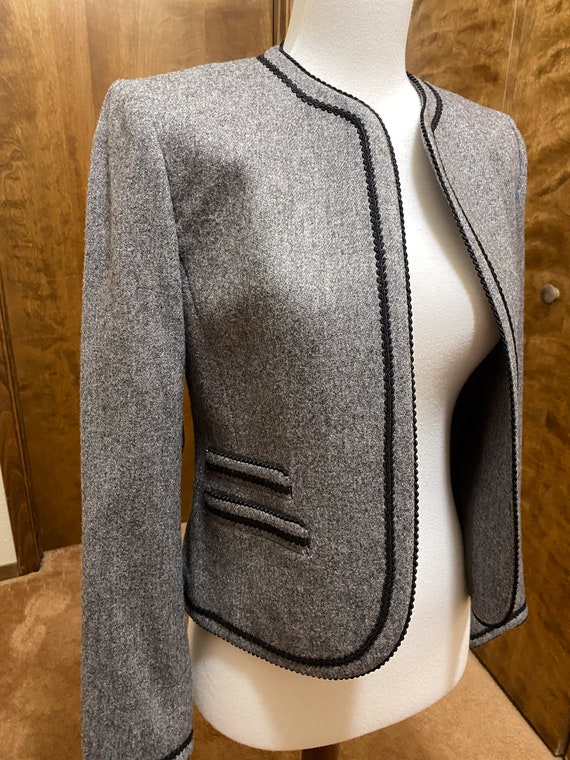 Size 4 Gray Wool Jacket - image 2