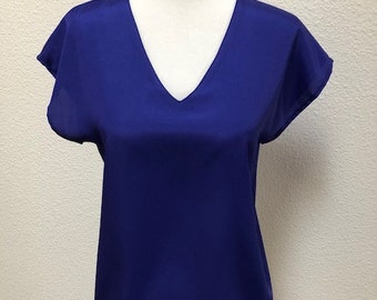 Size S Bright Blue Blouse by First Glance