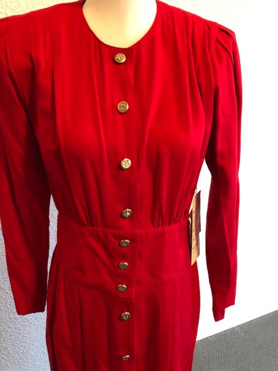 Size 8P Red Designer Dress - image 2