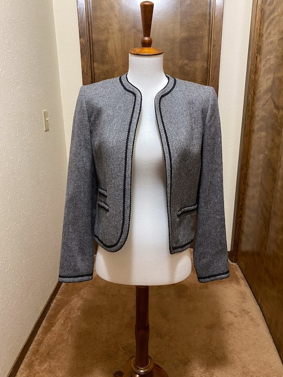 Size 4 Gray Wool Jacket - image 1