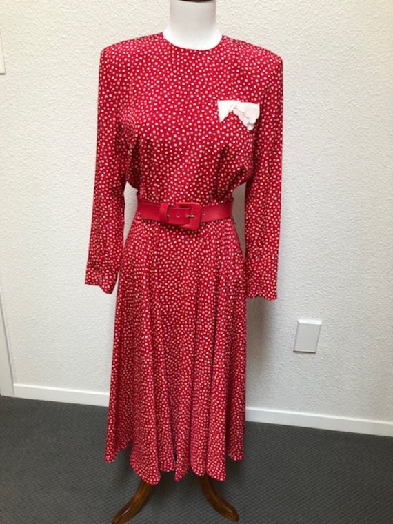 Size 6P Red Liz Claiborne Dress - image 1