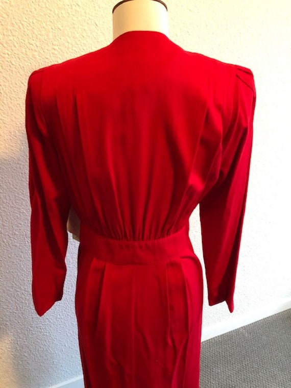 Size 8P Red Designer Dress - image 5