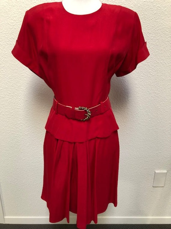 Size 10P Red Skort Dress - image 1