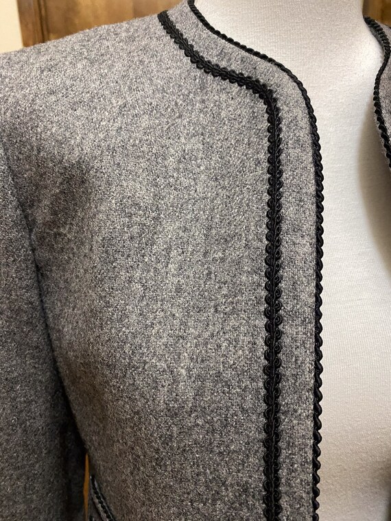 Size 4 Gray Wool Jacket - image 3