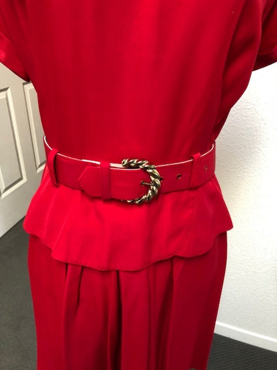red skort dress Princess Polly Women's Gulliver Side Tie Linen Blend Miniskort - Red