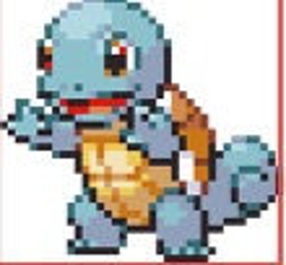 INSTANT DOWNLOAD PDF Pattern Unofficial Pokemon Squirtle cross stitch pattern