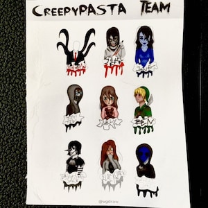 Creepypasta Team Sticker Sheet
