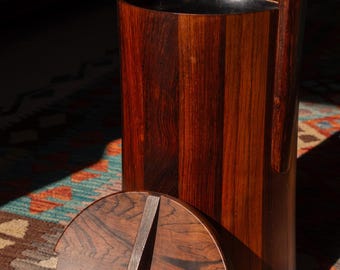 Vintage MCM Dansk Palisander Rosewood Wooden Ice Bucket 18"