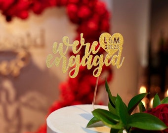 Engagement Cake Topper We're Engaged