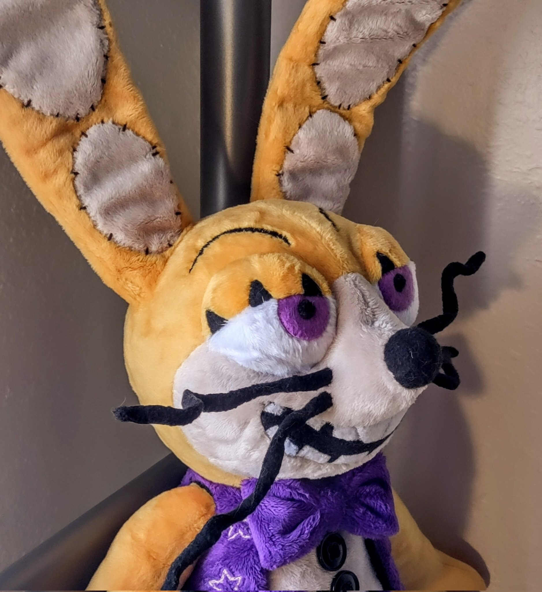 I made my own design for the Glitchtrap Plush! Using the original Glitchtrap  and Glitchtrap Plush for refrence. I had a lot of fun making this and I  hope this subreddit likes