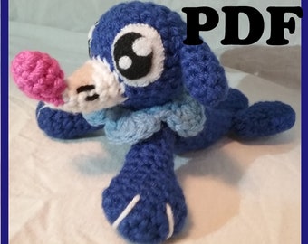 Amigurumi Popplio inspired plush pokemon crochet PDF PATTERN English/français Otaquin