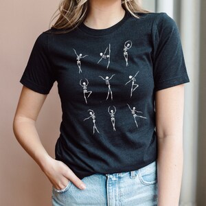 Halloween Shirt, Halloween Party Dancing Skeleton Shirt, Funny Halloween Shirt, Skeletons Happy Halloween Tshirt, Skeleton Shirt