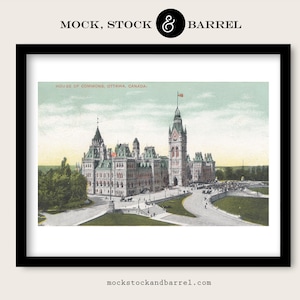 Canada Parliament Buildings, Ottawa, Ontario - 1907 Art Print from Vintage Postcard