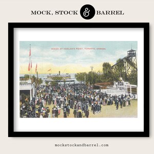 Hanlan's Point Beach Fair, Toronto, Ontario, Canadá - 1907 Art Print de Vintage Postcard