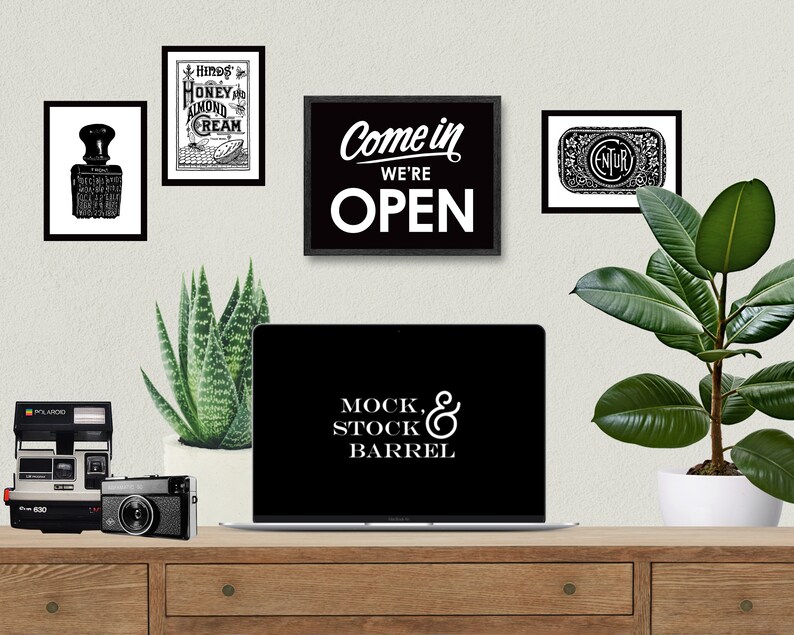 Come In, We're Open Printable Home Decor Store Sign in Black Includes