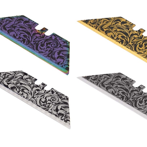 Etched Utility Knife Etsy