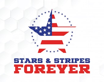 Stars & Stripes Forever America SVG, PNG, EPS