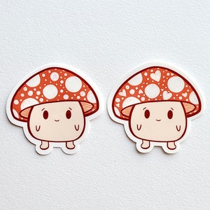 Mushroom Pal •Vinylsticker•Vinyl laptopsticker•Waterfles•Hydroflasksticker•Klassiek•Schattig•Glanzend•Harten•Cottage Core•BFF•Koppel•Bijpassend