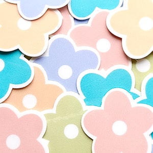 Juego de pegatinas de flores de arcoíris • Pegatinas de vinilo • Pegatinas para portátil • Pegatinas de vinilo para portátil • Botella de agua • Botella de agua • Lindo • Calcomanía • Brillante • Pastel • Arcoíris