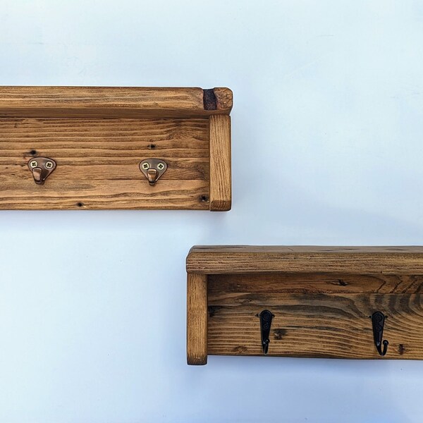 Coat Hooks With Shelf Etsy UK