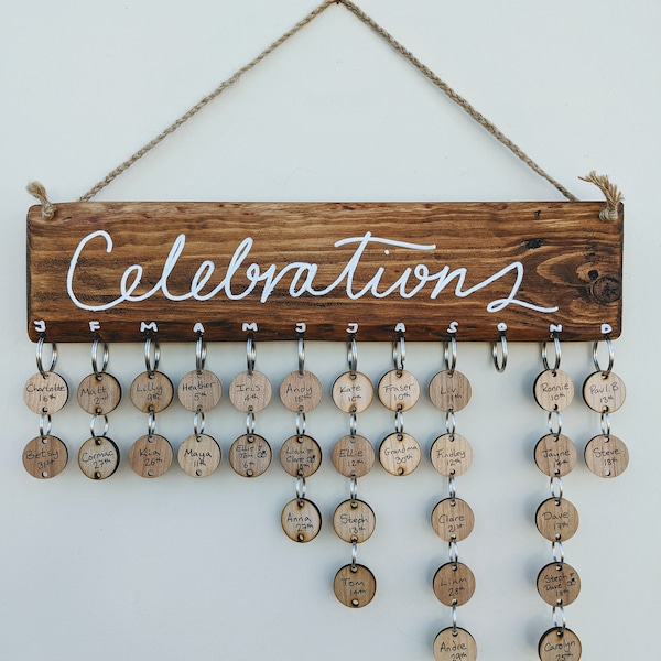Tablero de celebración - Calendario de pared